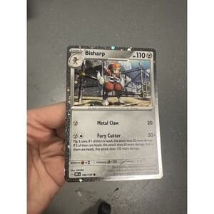 Bisharp 149/197 FART SWIRL Obsidian Flames Cosmos Holo ink smudge on name NM